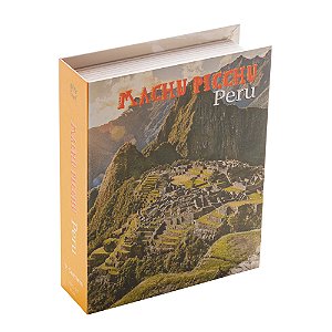 CAIXA LIVRO PAPEL RÍGIDO PERU 20x16x5cm