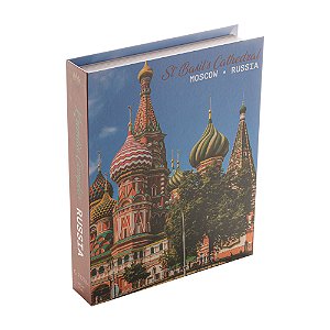 CAIXA LIVRO PAPEL RÍGIDO RÚSSIA 30x24x5cm