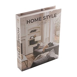CAIXA LIVRO PAPEL RÍGIDO HOME STYLE 30x24x5cm