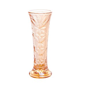 VASO VIDRO PETALAS ÂMBAR 6x15cm