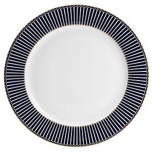 JG 6 PRATOS RASO DE PORCELANA BONE CHINA COBALTO ALTO RELEVO