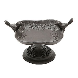 CENTRO MESA DECORATIVO COM 2 PÁSSAROS FERRO  22X14,5X13CM