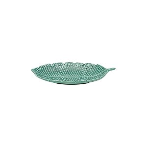 FOLHA DE PORCELANA DECORATIVA PACHIRA VERDE 16X6,5X2,5cm
