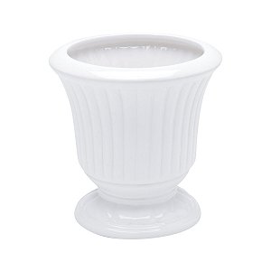 VASO DE CERÂMICA GRECE BRANCO 18X18X19cm