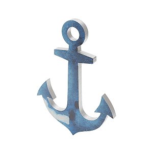 ÂNCORA DE MADEIRA DECORATIVA P/PAREDE 25X2X35cm
