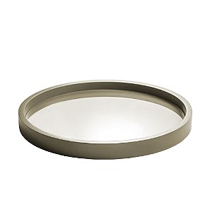 BANDEJA MADEIRA LAQUEADO C/VIDRO MENTA 40x4cm