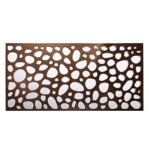 ESPELHO MOLDURA MADEIRA JEQUITIBÁ BUBBLES 120x60cm