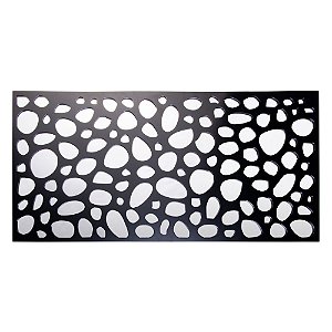 ESPELHO MOLDURA MADEIRA BUBBLES PRETO 120x60cm