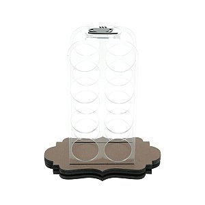 PORTA CÁPSULAS DOLCE GUSTO P/16 CÁPSULAS EM ACRILÍCO CRISTAL 21,5X11,5X26CM