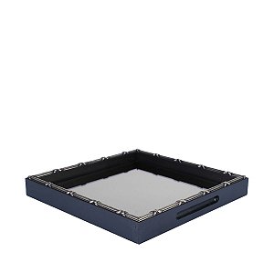 BANDEJA DE MADEIRA  CROISÉ PRETO 37X37X3,5 CM