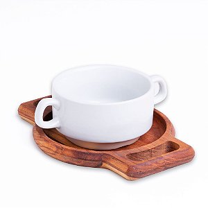 TÁBUA MADEIRA TECA C/CONSUME 20x15x6cm 250ml