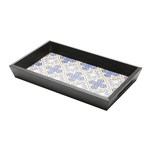 BANDEJA DE MADEIRA CHANFRADA PORTO 35X21X4,5CM