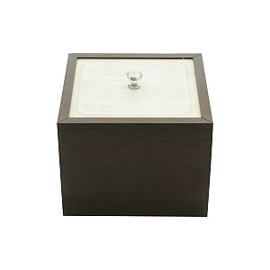 CAIXA P/GELO DE MADEIRA C/TAMPA ACRILÍCO MARMÓRE 17X13cm