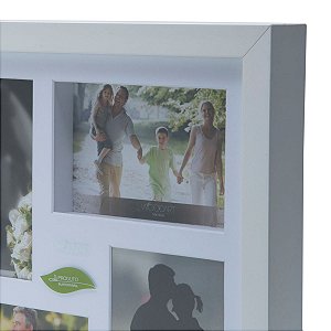 PAINEL MADEIRA 4 FOTOS 10X15 COLLECTION BRANCO 31,5X31,5X4cm