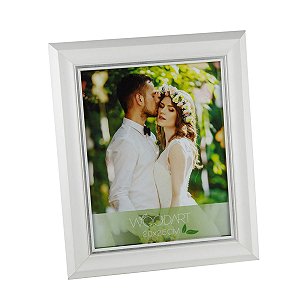 PORTA RETRATO CHANFRADO BRANCO 15X21
