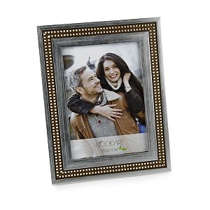 PORTA RETRATO STRASS PRATEADO 13X18