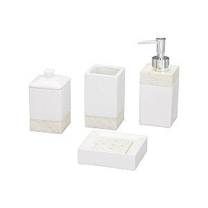 JG. 4 PEÇAS DE CERAMICA PARA BANHEIRO CLEAR