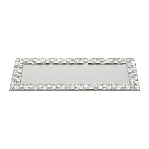 SUPORTE C/ESPELHO E DECORAÇÃO EM ACRÍLICO 28X13CM