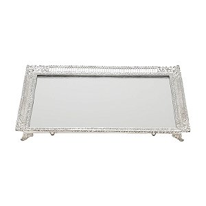 BANDEJA DE ZAMAC COM FUNDO ESPELHADO TRUE 26X20X2,5CM