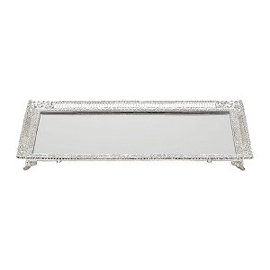 BANDEJA DE ZAMAC COM FUNDO ESPELHADO TRUE 30X15CM
