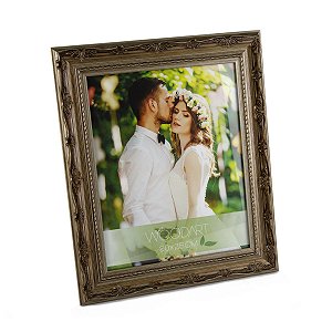 PORTA RETRATO FLORES PRATA 20X25