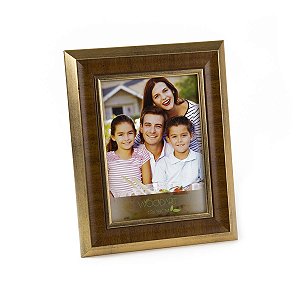 PORTA RETRATO CHANFRADO DOURADO 10X15