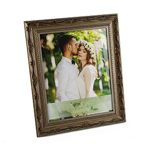 PORTA RETRATO FLORES PRATA 10X15