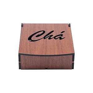 CAIXA P/CHÁ DE MADEIRA 18.7X21.8X7.3CM