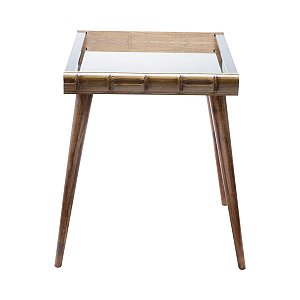 MESA LATERAL DE BAMBU 50X50X66CM