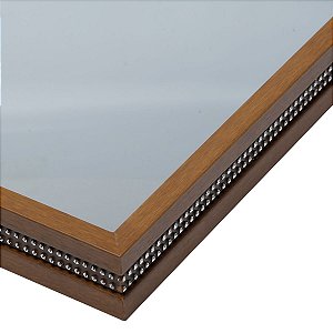 BANDEJA ESPELHADA STRASS 46X26X4,5cm