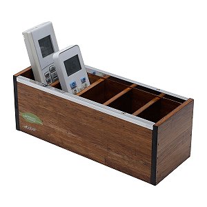 PORTA CONTROLE 5 LUGARES COM METAL NATURALS 27X10X10cm