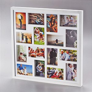 PAINEL COLLECTION PARA 16 FOTOS 10X15 BRANCO 60X60X4cm