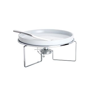 RECHAUD P/QUEIJO BRIE DE PRATA C/FACA 27CM
