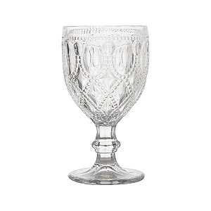 JG 6 TACAS DIAMOND DE VIDRO TRANSPARENTE 290ML