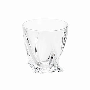 CJ 6 COPOS P/WHISKY DE CRISTAL ECOLÓGICO QUADRO 300ML