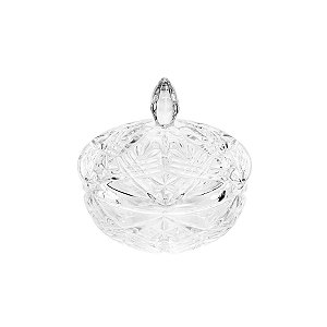 BOMBONIERE DE CRISTAL ECOLÓGICO C/ TAMPA TAURUS 15CM