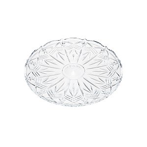 PRATO P/BOLO DE CRISTAL ECOLÓGICO TAURUS 31CM