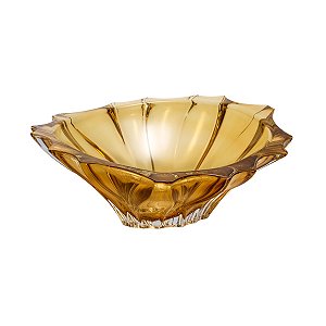 CENTRO DE MESA DE CRISTAL ECOLÓGICO PLANTICA AMBAR 33CM