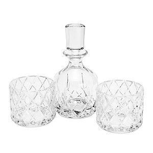 CJ. 3 PCS WHISKY MINISTER C/ 1 GARRAFA 250ML E 2 COPOS 250ML