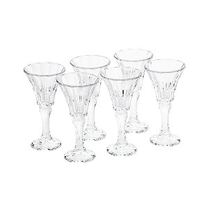 CJ 6 TAÇAS P/LICOR DE CRISTAL ECOLÓGICO WELINGTON 49ML