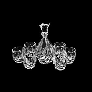 GARRAFA DE CRISTAL P/WHISKY BROMELIAS 700ml