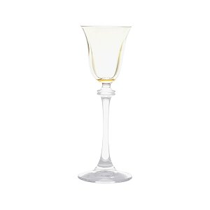 CJ 6 TAÇAS P/LICOR DE CRISTAL ECOLÓGICO ALEXANDRA AMBAR 60ML