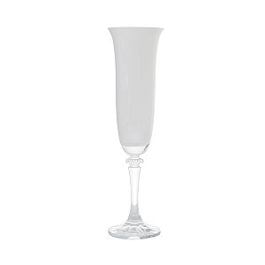 CJ 6 TAÇAS P/CHAMPAGNE DE CRISTAL ECOLÓGICO KLEOPATRA BRANCA