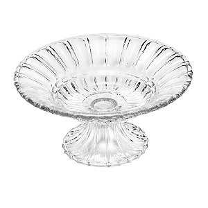 FRUTEIRA DE CRISTAL C/PÉ ATHENA 33X16CM