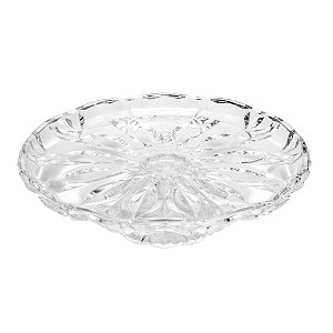 PRATO P/BOLO DE CRISTAL C/PÉ LOUISE 31X10CM