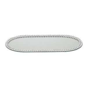SUPORTE C/ESPELHO E DECORAÇÃO EM ACRÍLICO 30X14CM