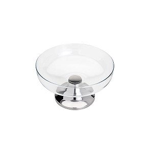 CENTRO DE MESA CRISTAL GENOVA C/PÉ 28x16cm