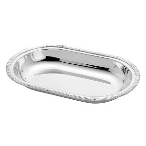 TRAVESSA DE PRATA C/CORDÃO CROISÉ MEMPHIS 30X18,5cm