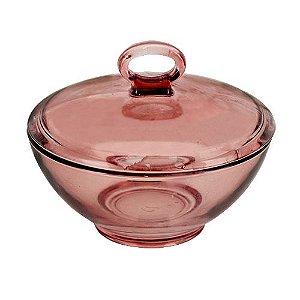 POTICHE AQUA EM VIDRO D13XA11CM COR ROSA