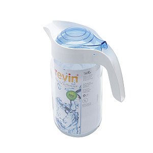 JARRA DE VIDRO TRANSPARENTE E AZUL 1l